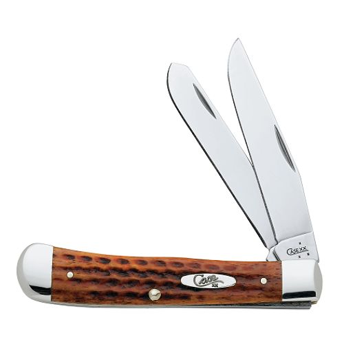 Case Trapper Knife - Pocket Worn Harvest Orange Handle - 74016254SS Best Price