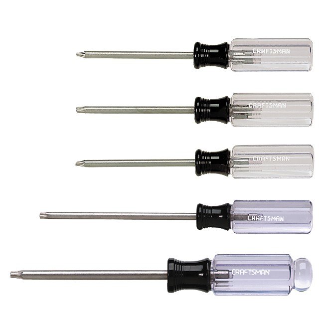 Craftsman 5 pc. Screwdriver Set, Torx $4.99