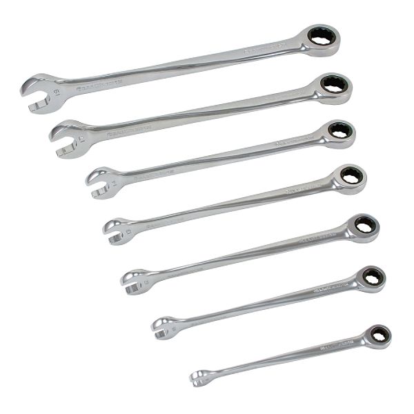 7 pc. XL X-Beam Ratcheting Combination Wrenches - Metric