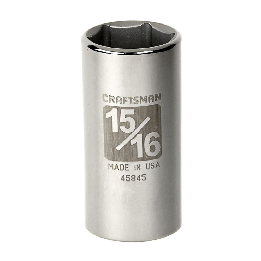 Craftsman 15/16 in. Easy-To-Read Socket, 6 pt. Deep, 3/8 in. drive