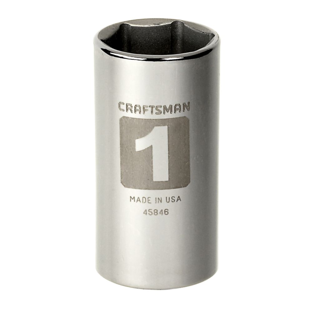 Craftsman 1 in. Easy-To-Read Socket, 6 pt. Deep, 3/8 in. drive