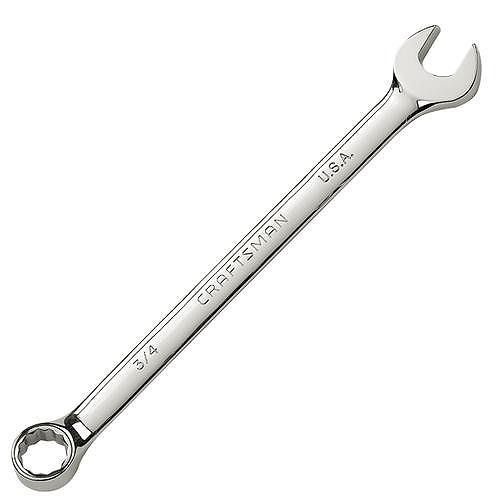 Craftsman Professional 11/16 in. Full Polish Long Pattern Wrench  12 pt. Combination Best Price
