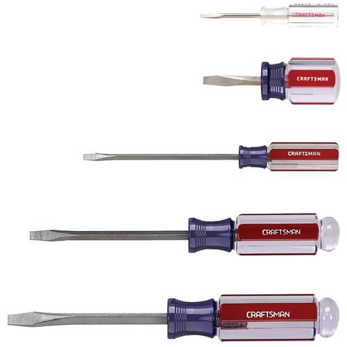 Craftsman 5 pc. Screwdriver Set, Slotted - Model 47137 at Sears.com