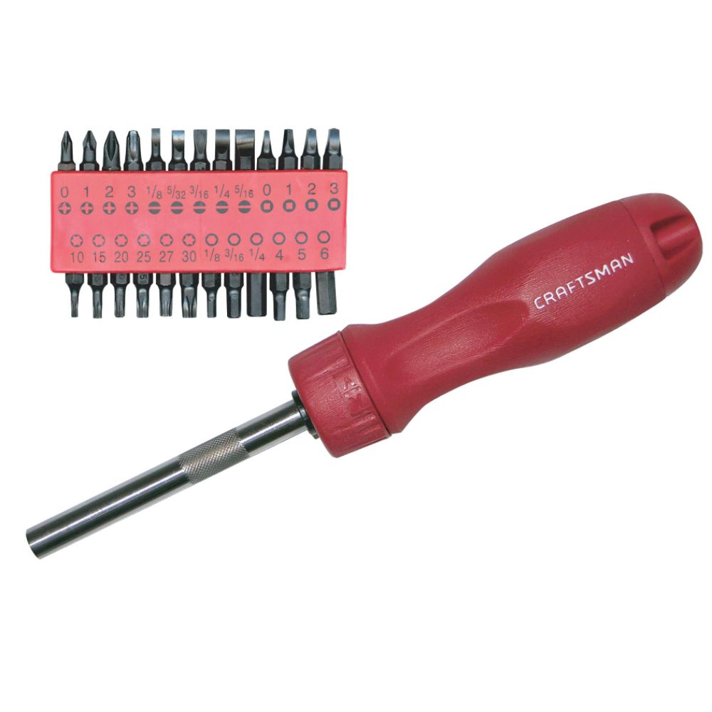 Craftsman Ratcheting Magnetic Screwdriver with Bit Storage