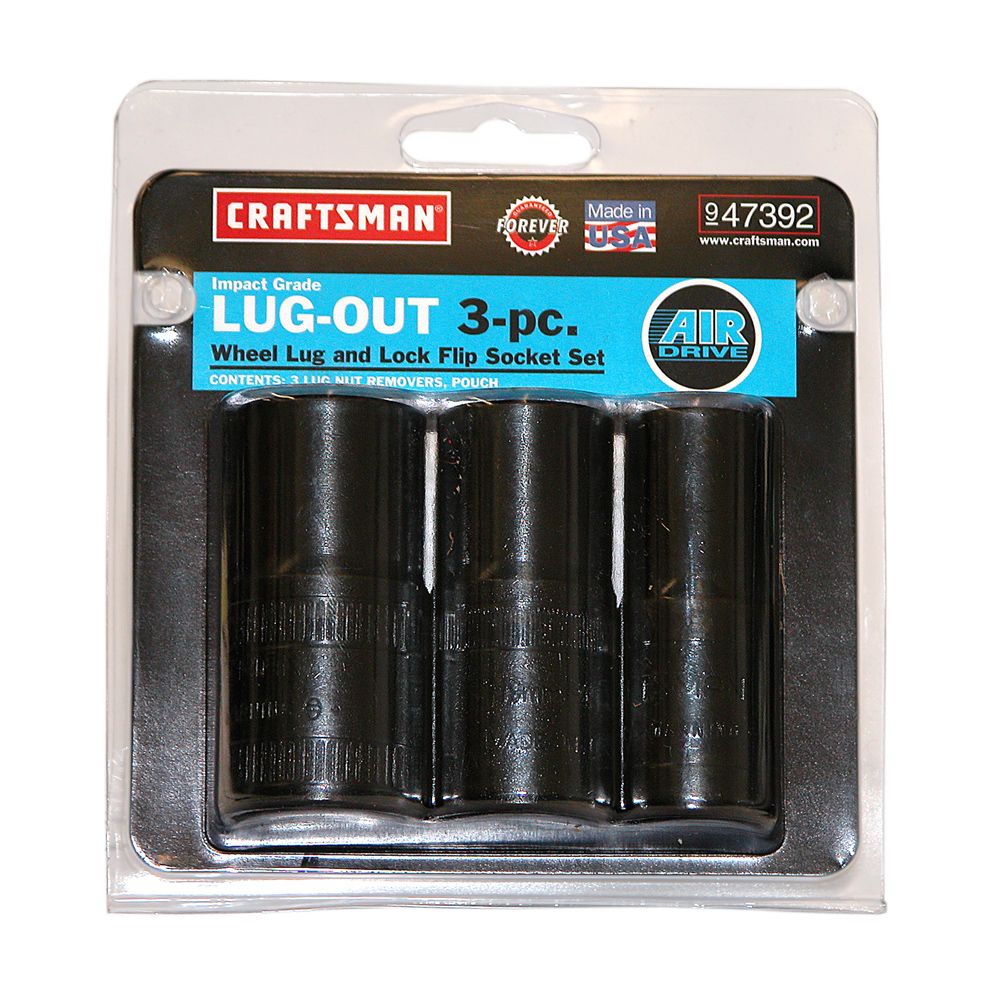 Craftsman 3 pc. Flip Socket Set with Red Pouch