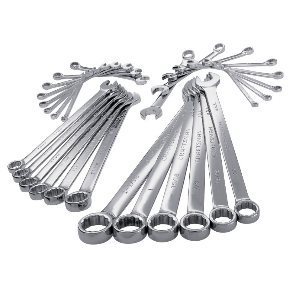 Craftsman Professional 28 pc. Standard and Metric Full Polish 12 pt. Combination Wrench Set
