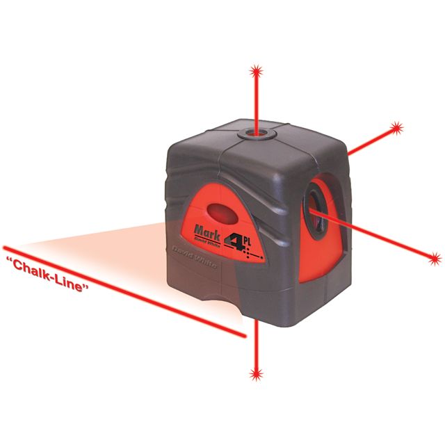David White Self-Leveling 4-Beam Laser Level with Laser Chalkline