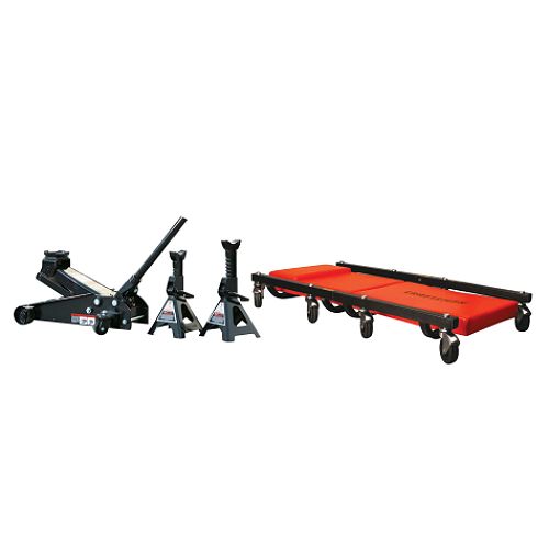 Craftsman 3 ton Floor Jack, Jack Stands and Creeper Set