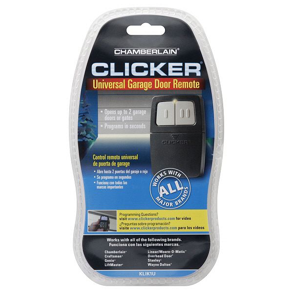 Clicker Chamberlain Garage Door Remote, Universal, 1 clicker - KLIK1U