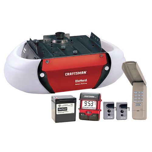 Craftsman Garage Door Opener System with Die Hard Battery Back-Up, Belt Drive - 53918