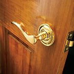 Baldwin Hardware Wave Lever Privacy Polished Brass