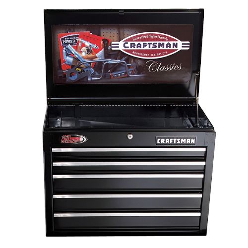 Craftsman 5 Drawer Black Ball-Bearing Chest  Classic Craftsman - 59244 Best Price