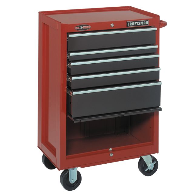 Craftsman 5-Drawer Roll-Away, 26-1/2 in. Wide Ball Bearing with Panel