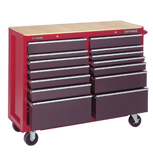 Craftsman 14-Drawer Mobile Tool Cart  52 in. Wide  Ball Bearing Best Price