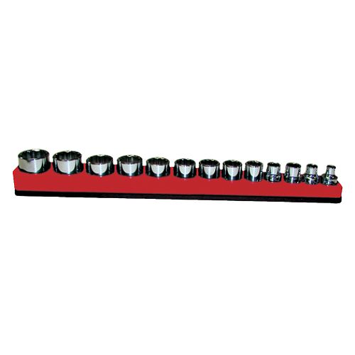 Mechanics Time Savers Magna Caddy 3/8 Drive Shallow / 12-Piece (Red) - MTS-S3811 Best Price