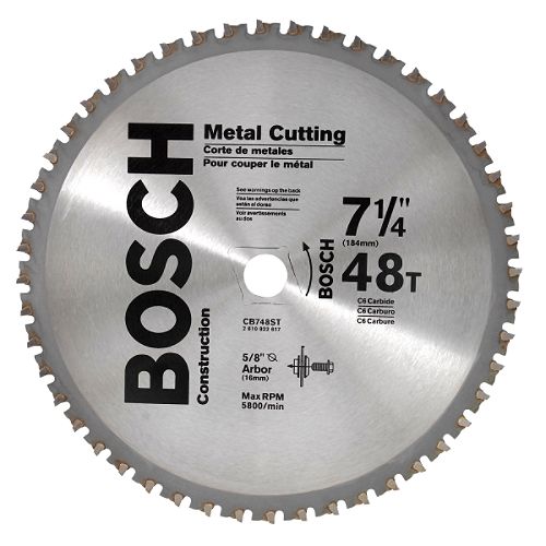 Bosch 7-1 4 in. 48T Carbide Circular Saw Blade 