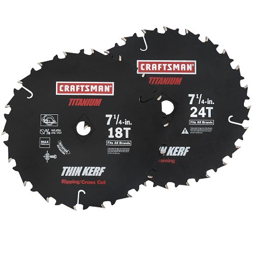 Craftsman 7-1 4 in. Titanium Circular Saw Blades - 2 pack