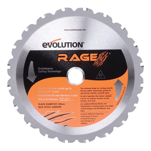 Evolution Rage 7-1 4 in. Professional Circular Saw Blade - RAGEBLADE