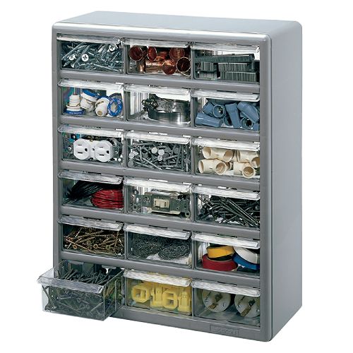 Stack_On 18-Drawer Storage Cabinet  Gray - DS-18 Best Price