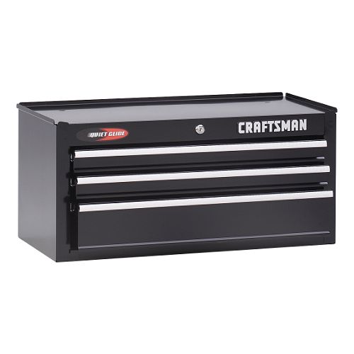 Craftsman 12 in. 3-Drawer Quiet Glide Intermediate Chest - Black