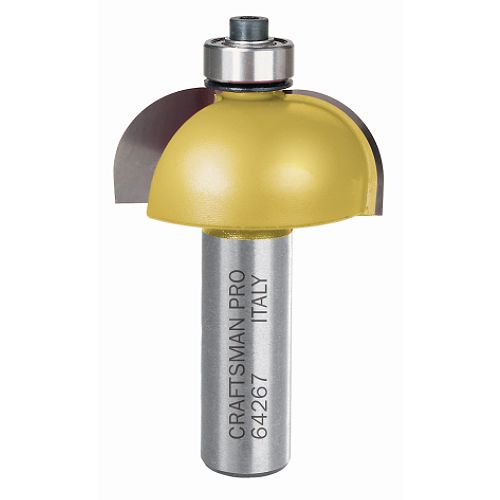 Craftsman Professional 1 2 Inch Radius Cove Router Bit, 1 2 Shank by