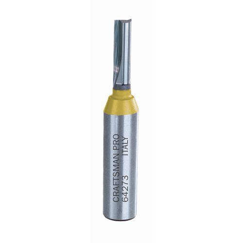 Craftsman Professional 1/4 in. Diameter by 7/8 Double Flute Straight Router Bit  1/2 Shank - 64273 Best Price