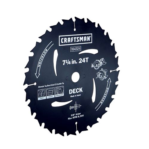 Craftsman 7-1 4 in. Corded Circular Trim Saw Blade - 24T - 64324