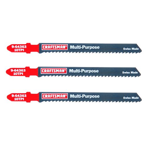 Craftsman 4 in. Jigsaw Blades, All Purpose, 10 TPI, 3 pk. - 64363 