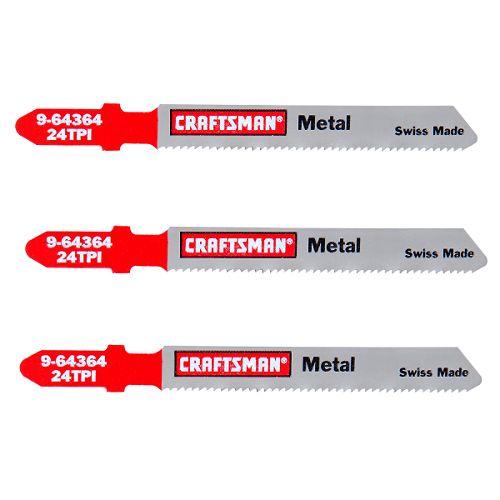 Craftsman 4 in. Jigsaw Blades, Metal, 24 TPI, 3 pk. - 64364 