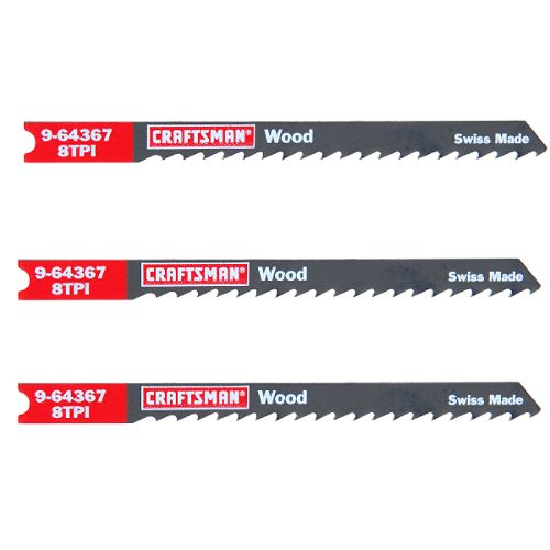 Craftsman 4 in. Jigsaw Blades, Wood, 8 TPI, 3 pk. - 64367 