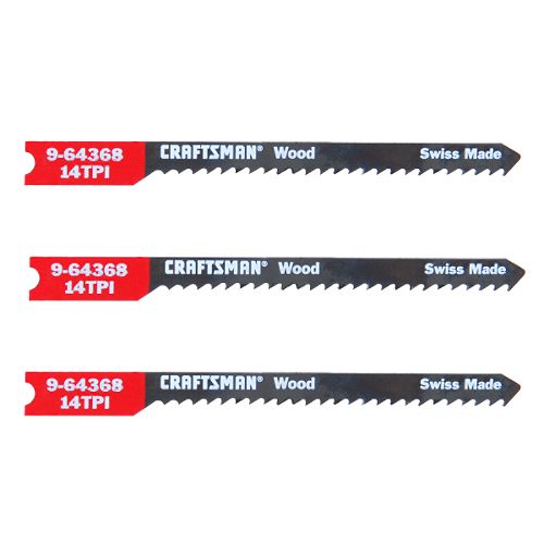 Craftsman 4 in. Jigsaw Blades, Wood, 14 TPI, 3 pk. - 64368 