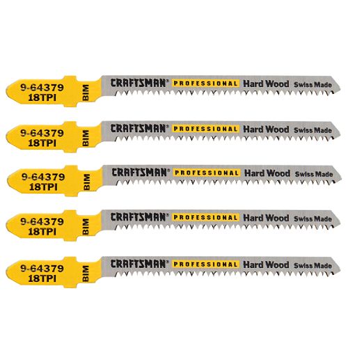 Craftsman Professional 3 in. 18TPI Bimetal Jigsaw Blades, 5 pk. 