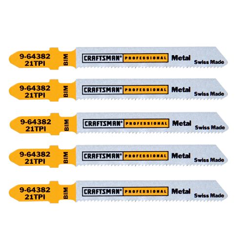 Craftsman Professional 3 in. Bimetal Jigsaw Blades, Thick Metal, 21 TPI, 5 pk. 