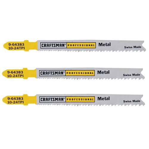 Craftsman Professional 4 in. Jigsaw Blades, Metal, 10 - 24 TPI, 3 pk. 