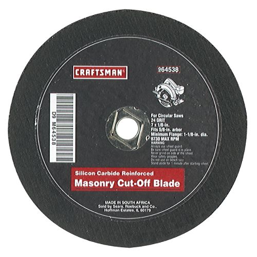 Craftsman 7 in. Masonry Cutoff Blade - 64538 