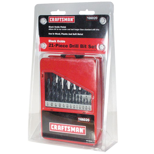 Craftsman 21 pc. Drill Bit Set, Black Oxide