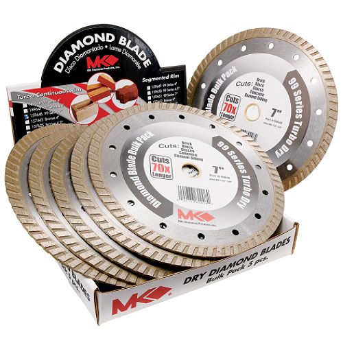MK Diamond 4-1/2 In. Wet/Dry Cutting Turbo Rim Diamond Tile Blades  6 Pack - 66591 Best Price