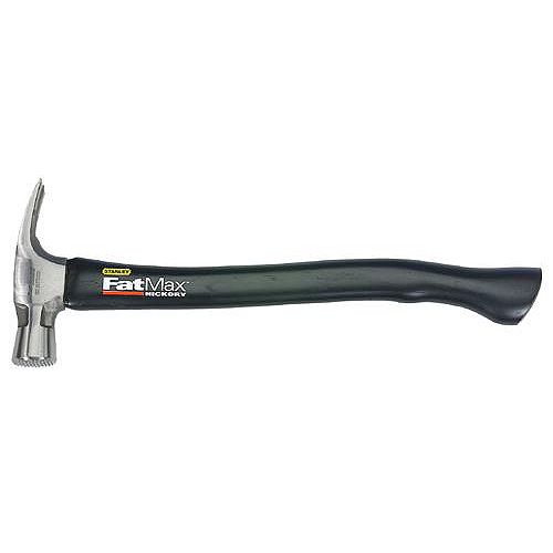 Stanley 22 oz. x 18 in. Hammer -Hickory Axe Handle -Rip Claw -Smooth Face -FatMax