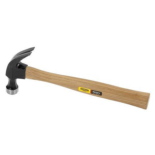 Stanley 16 oz. x 13 1 4 in. Hammer -Wood Handle -Curved Claw - 51-616