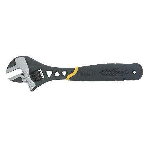 Stanley 8 in. Adjustable Wrench -Bi-Material Grip -Chrome Vanadium Steel -Phosphate F