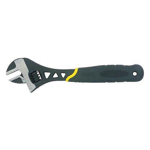 Stanley 12 in. Adjustable Wrench -Bi-Material Grip -Chrome Vanadium Steel -Phosphate