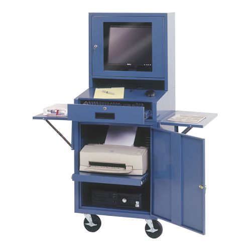 Premier by Edsal 24-1/2W x 22-1/2D x 62-3/4H Computer Cabinet - CSC6625BU Best Price