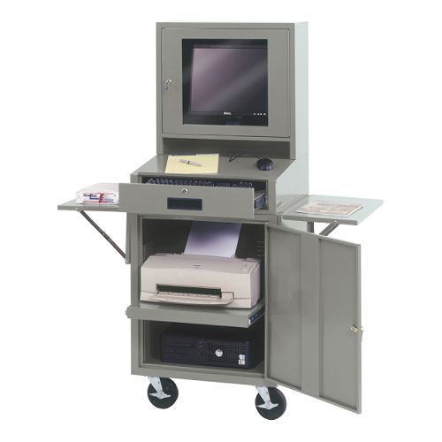 Premier by Edsal 24-1/2W x 22-1/2D x 62-3/4H Computer Cabinet - CSC6625GY Best Price