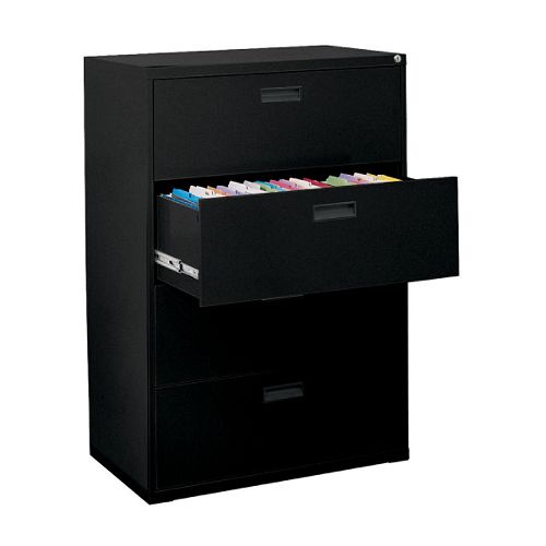 MBI - Metal Box Industries 30"W x 18"D x 52-5 8"H Lateral File - E204LBLK