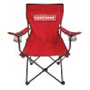 iPod/MP3 Player Compatible Folding Chair - Red