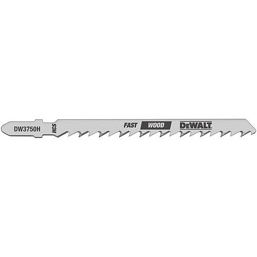 DeWalt 4 in. 6TPI T-Shank Woodcutting Jig Saw Blade, 5 pk. 