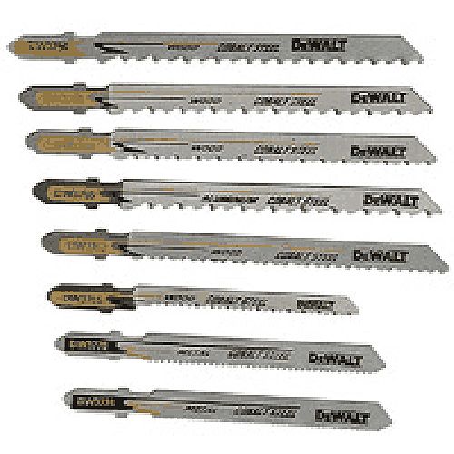 DeWalt 5 pc. HCS HSS T-Shank Jig Saw Blade Set 