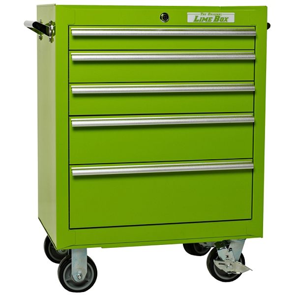 The Original Lime Box 26" 5-Drawer Roll-Away Tool Chest - LB2605R
