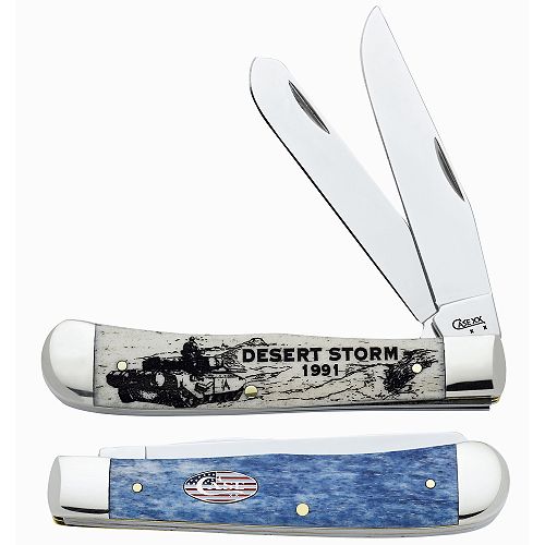 Case American Military Service Trapper Knives - Model #7046 Desert Storm Best Price