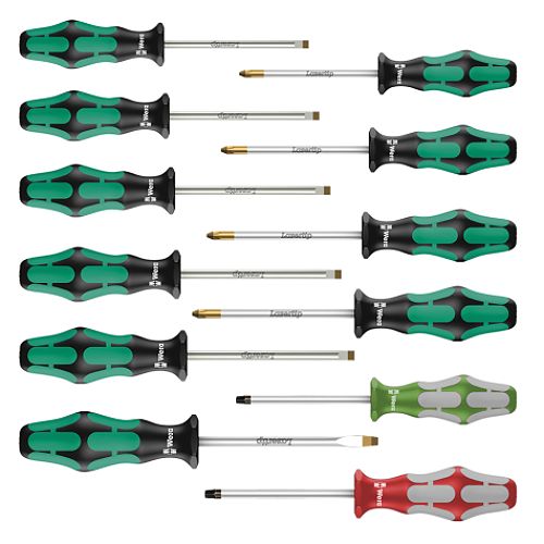 Wera 12-Piece Kraftform Plus Screwdriver Set with Laser Tip - 80874 Best Price